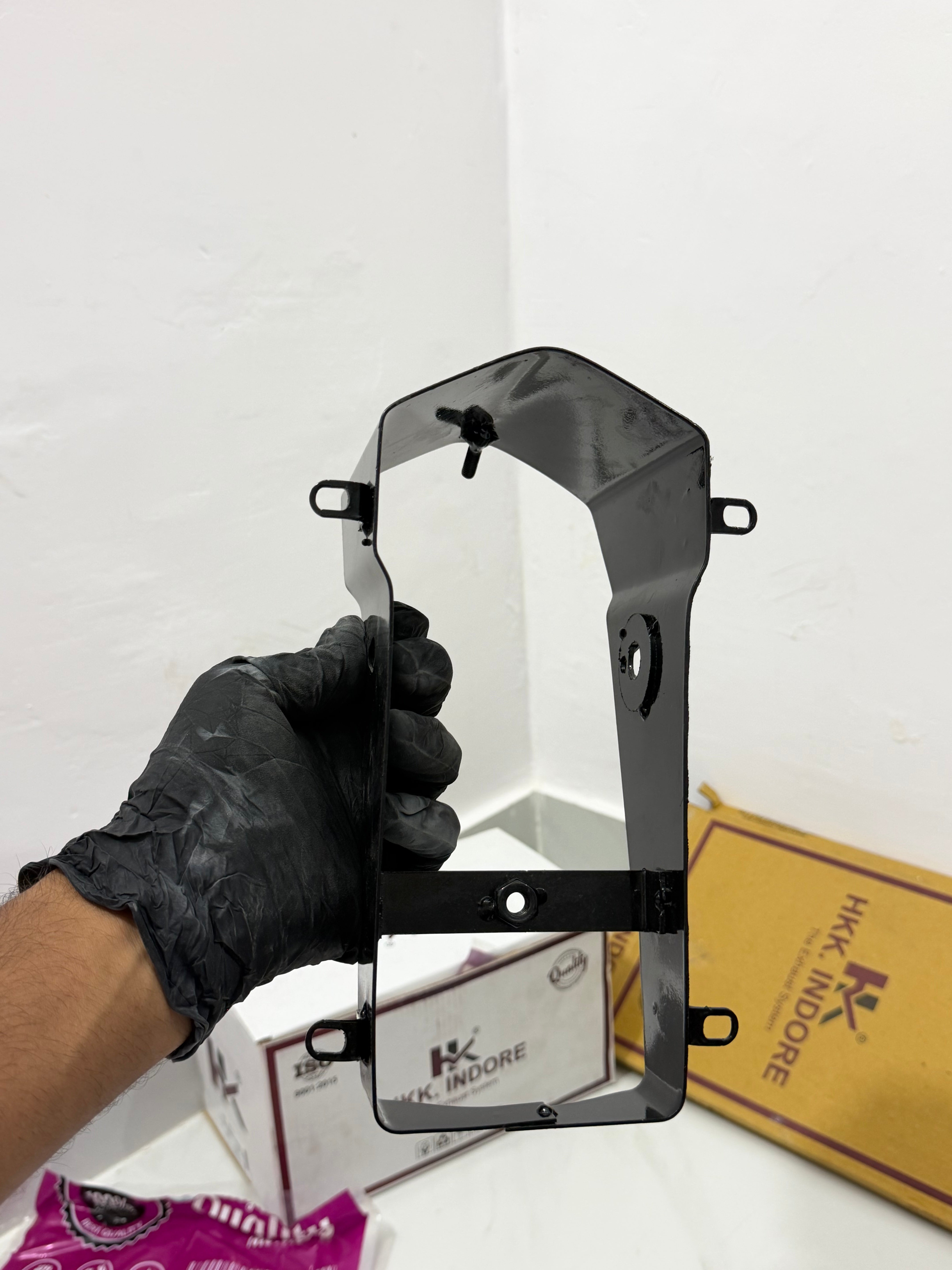 HK Full Black Number Plate & Holder