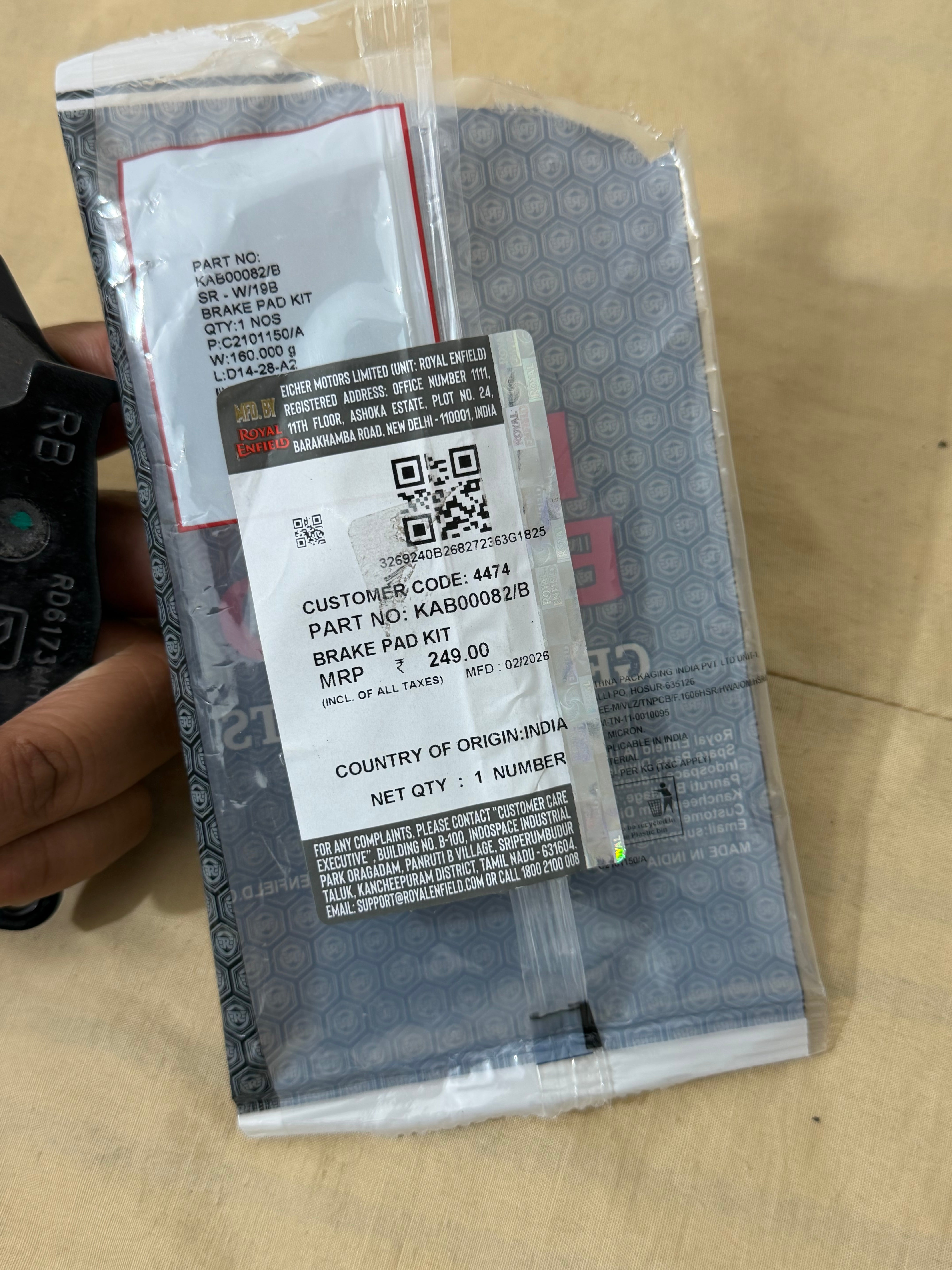 Royal Enfield Front Disc Brake Pads – Reborn Models