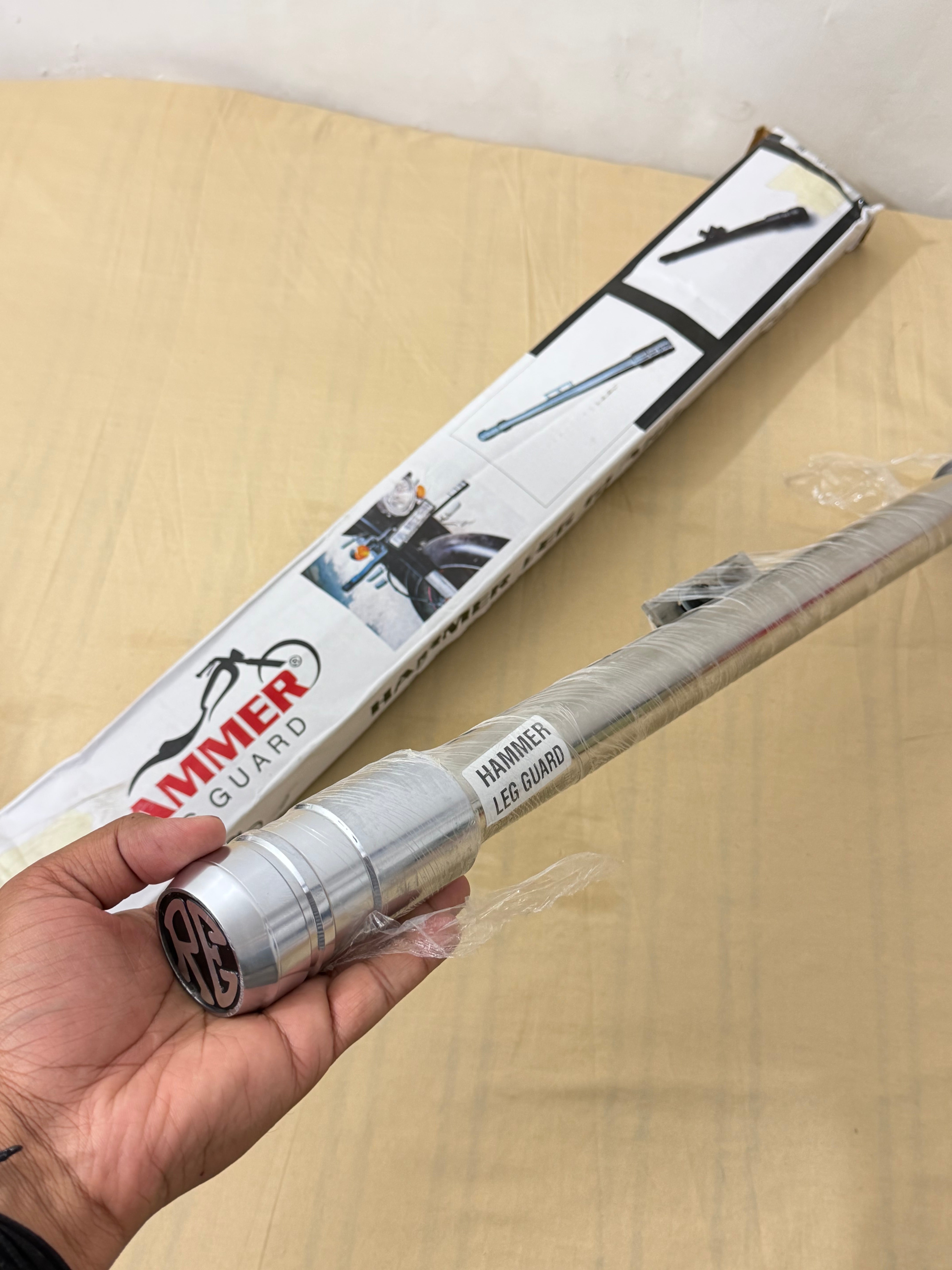 Chrome Steel Leg Guard for Reborn Models