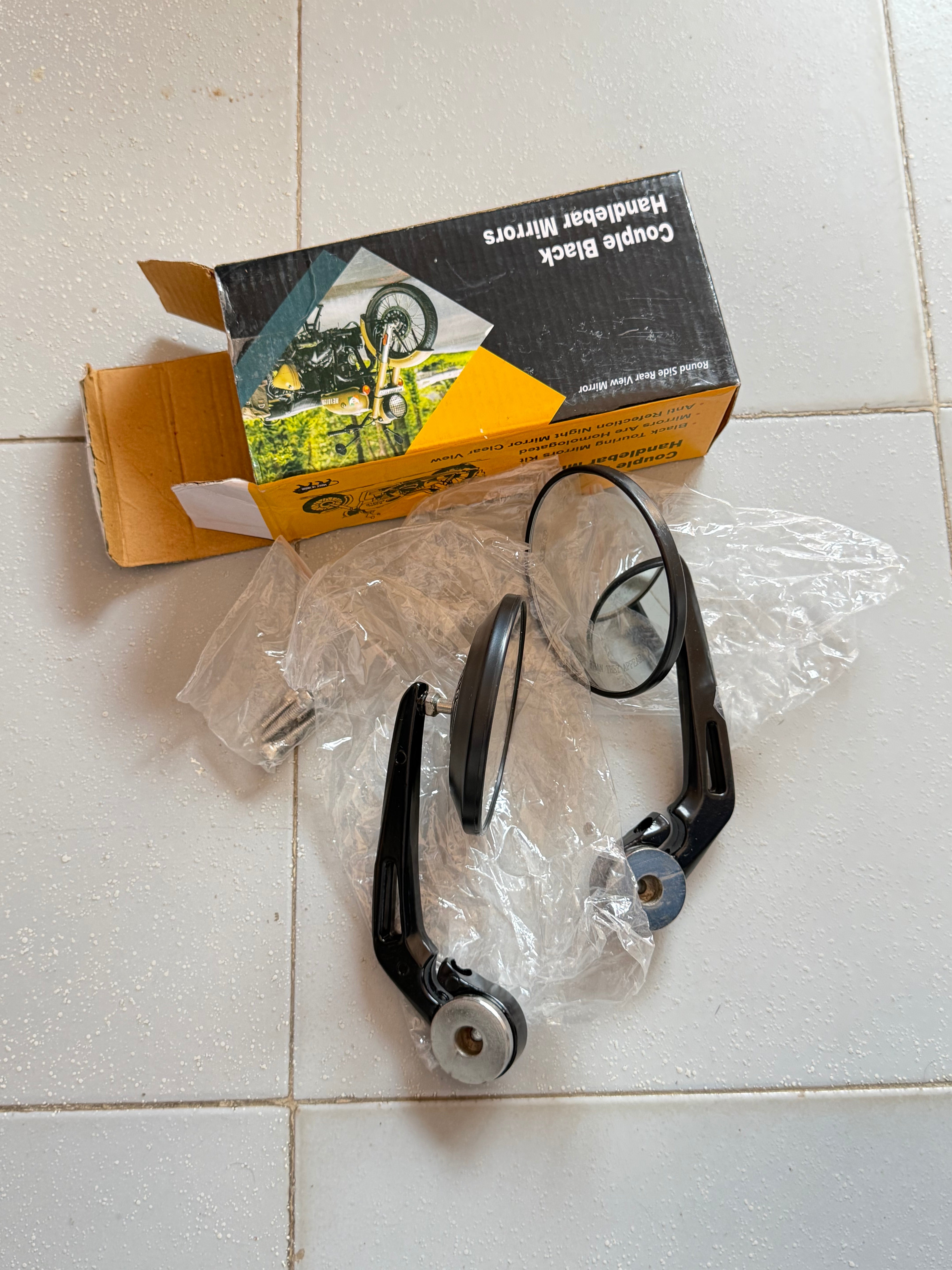 Bar End Mirror (Black) – All Royal Enfield Models