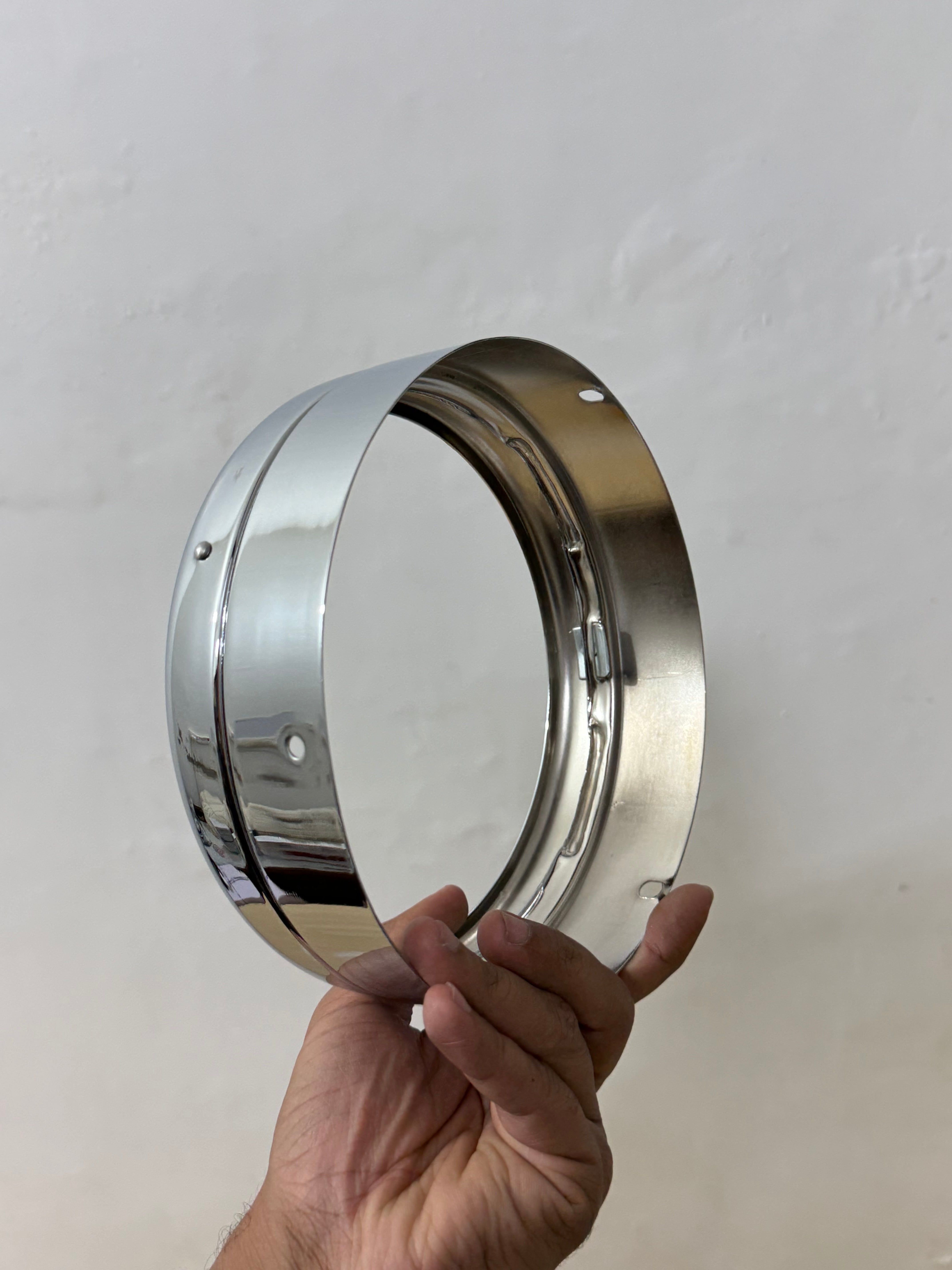 Headlight Double Rim Silver