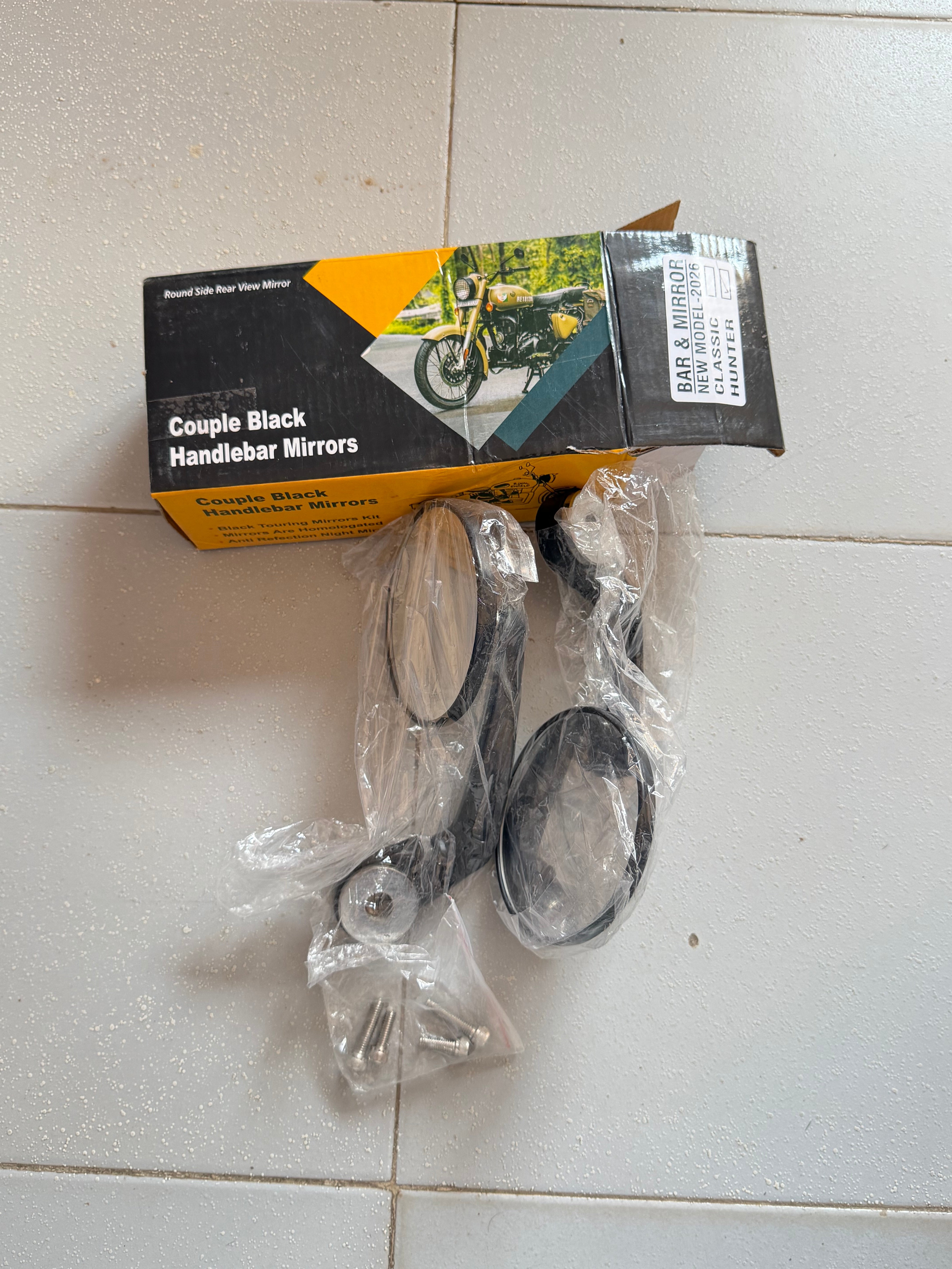 Bar End Mirror (Black) – All Royal Enfield Models