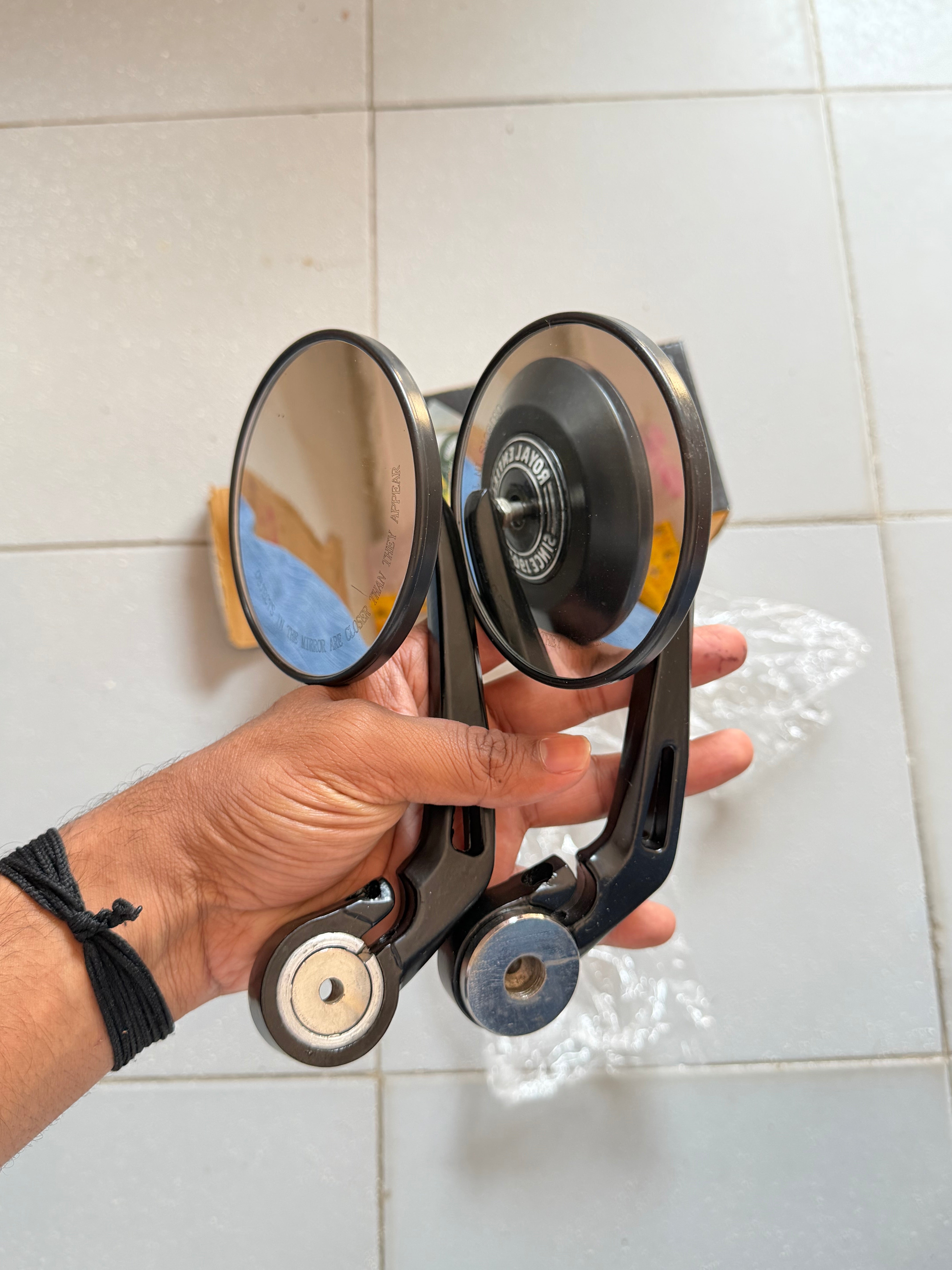 Bar End Mirror (Black) – All Royal Enfield Models