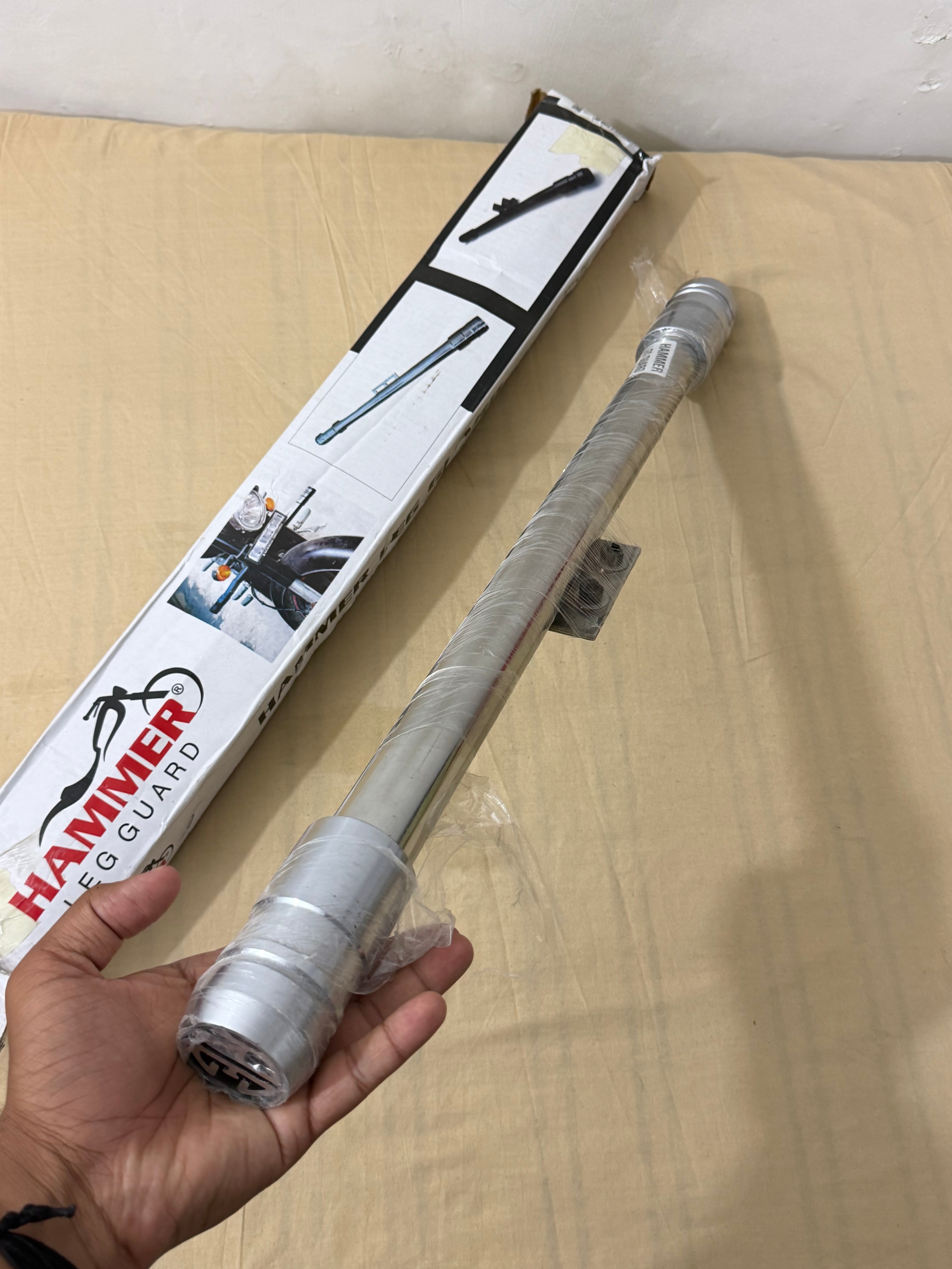 Chrome Steel Leg Guard for Reborn Models
