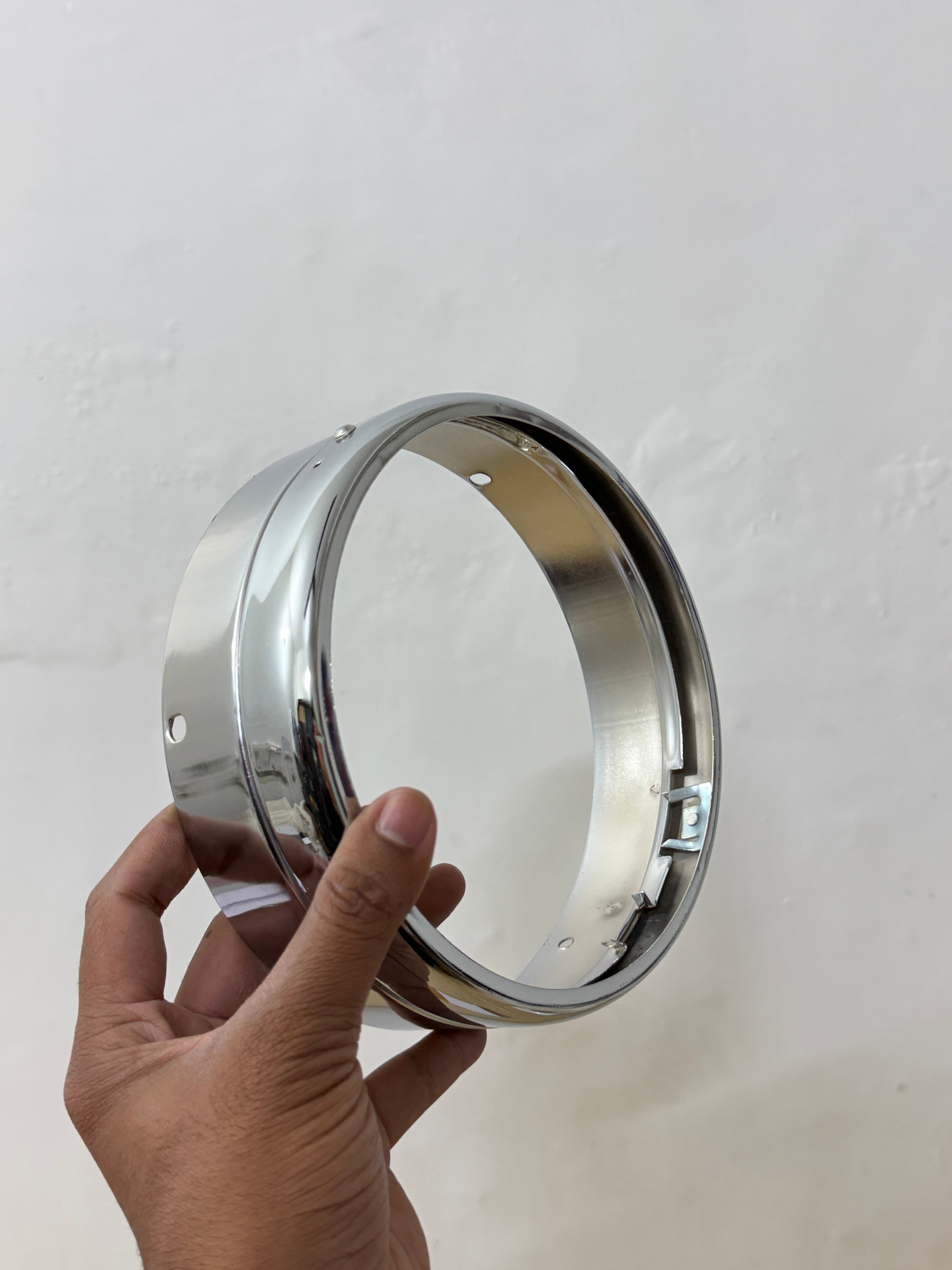 Headlight Double Rim Silver