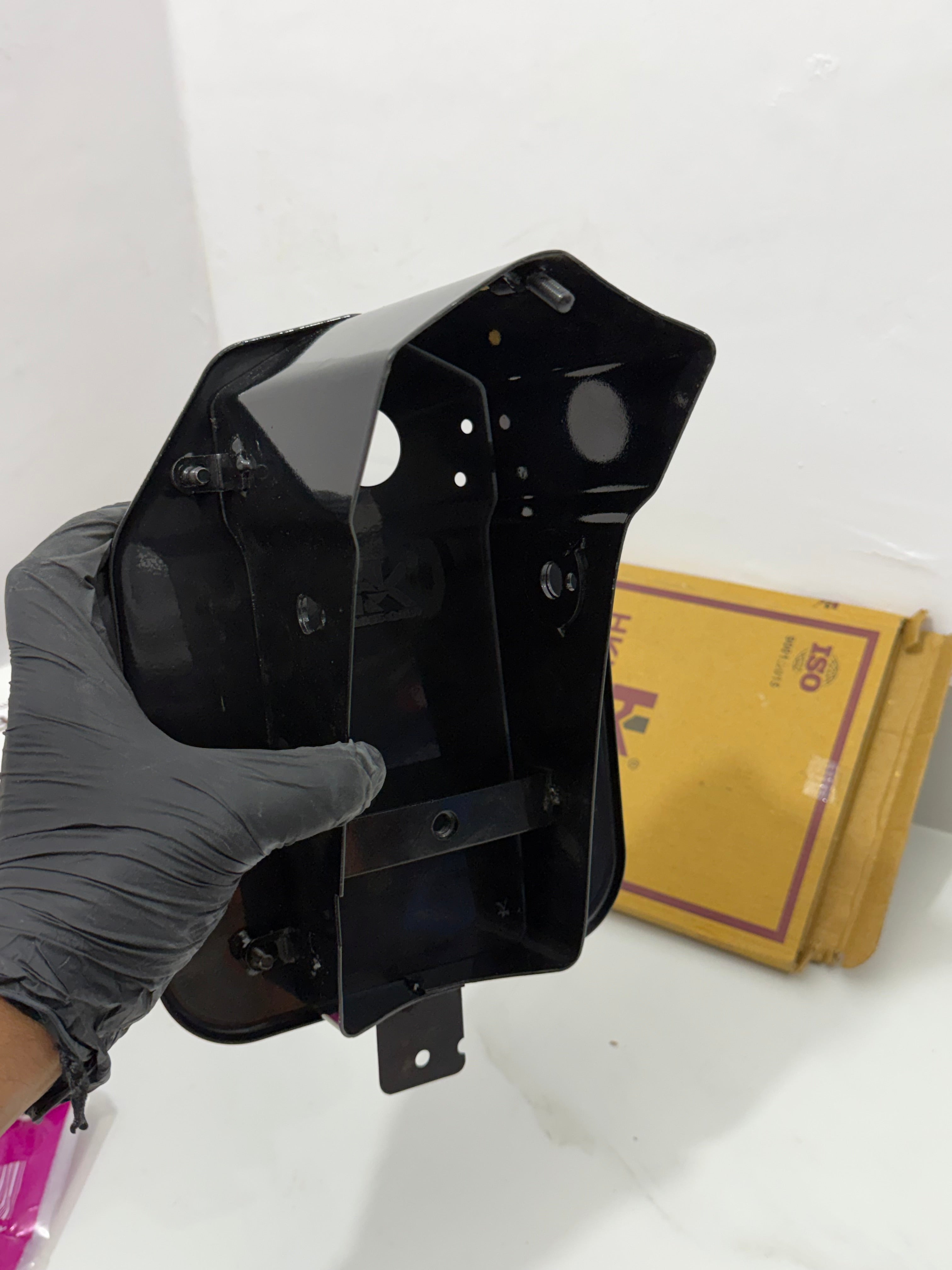 HK Full Black Number Plate & Holder