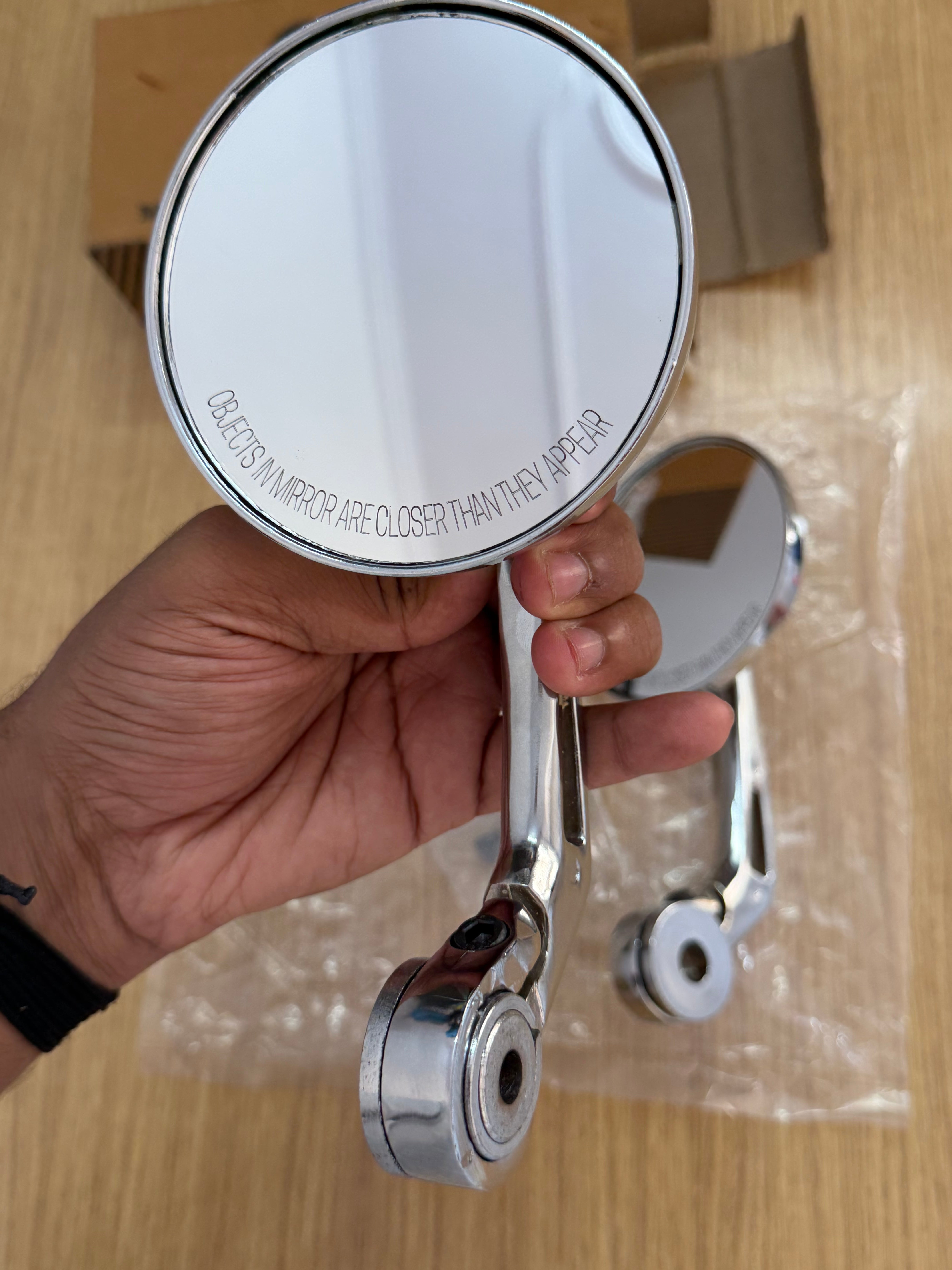 Chrome Bar End Mirror For All Royal Enfield Models