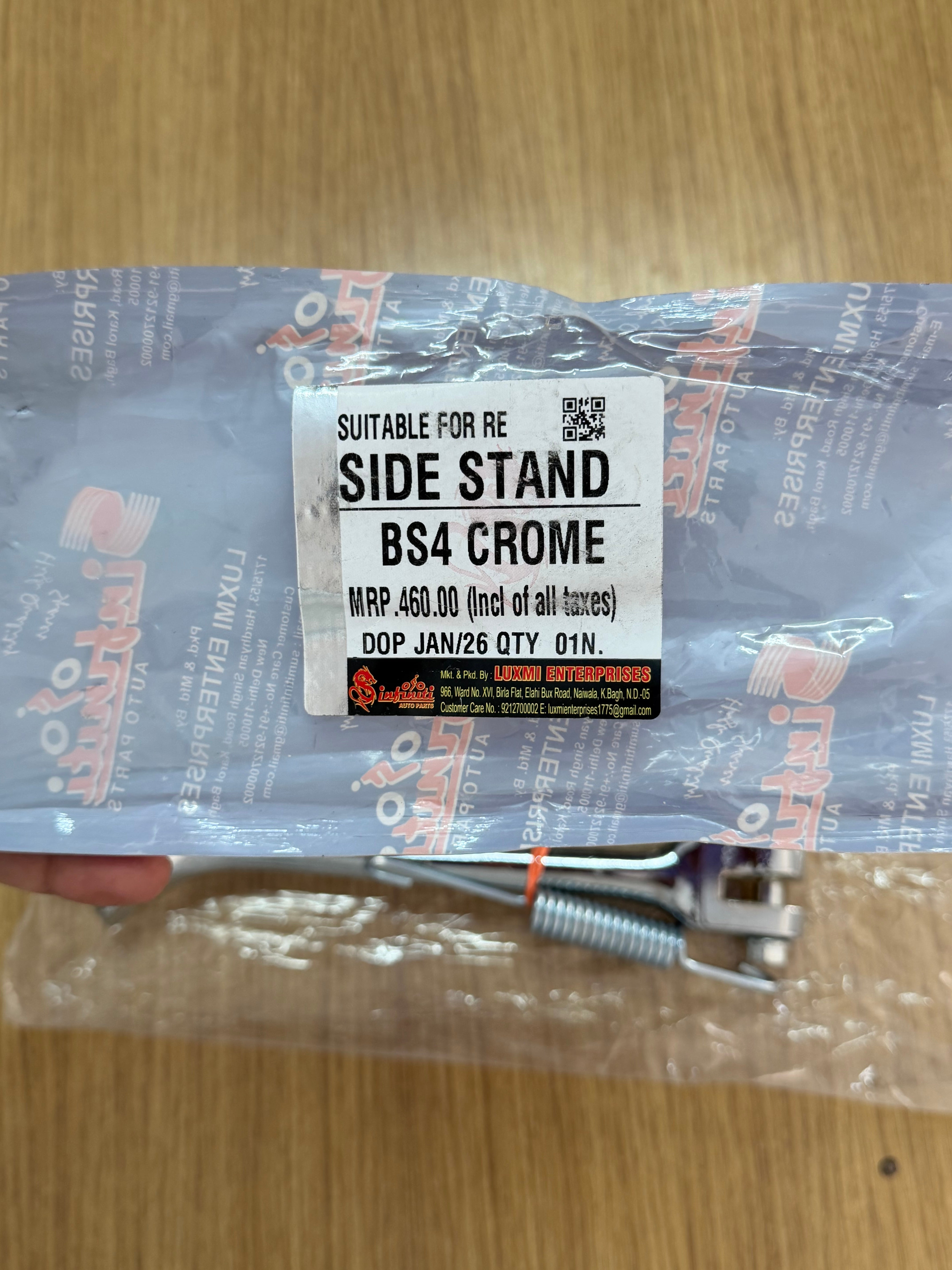 Side Stand For BS4 Model (Chrome)