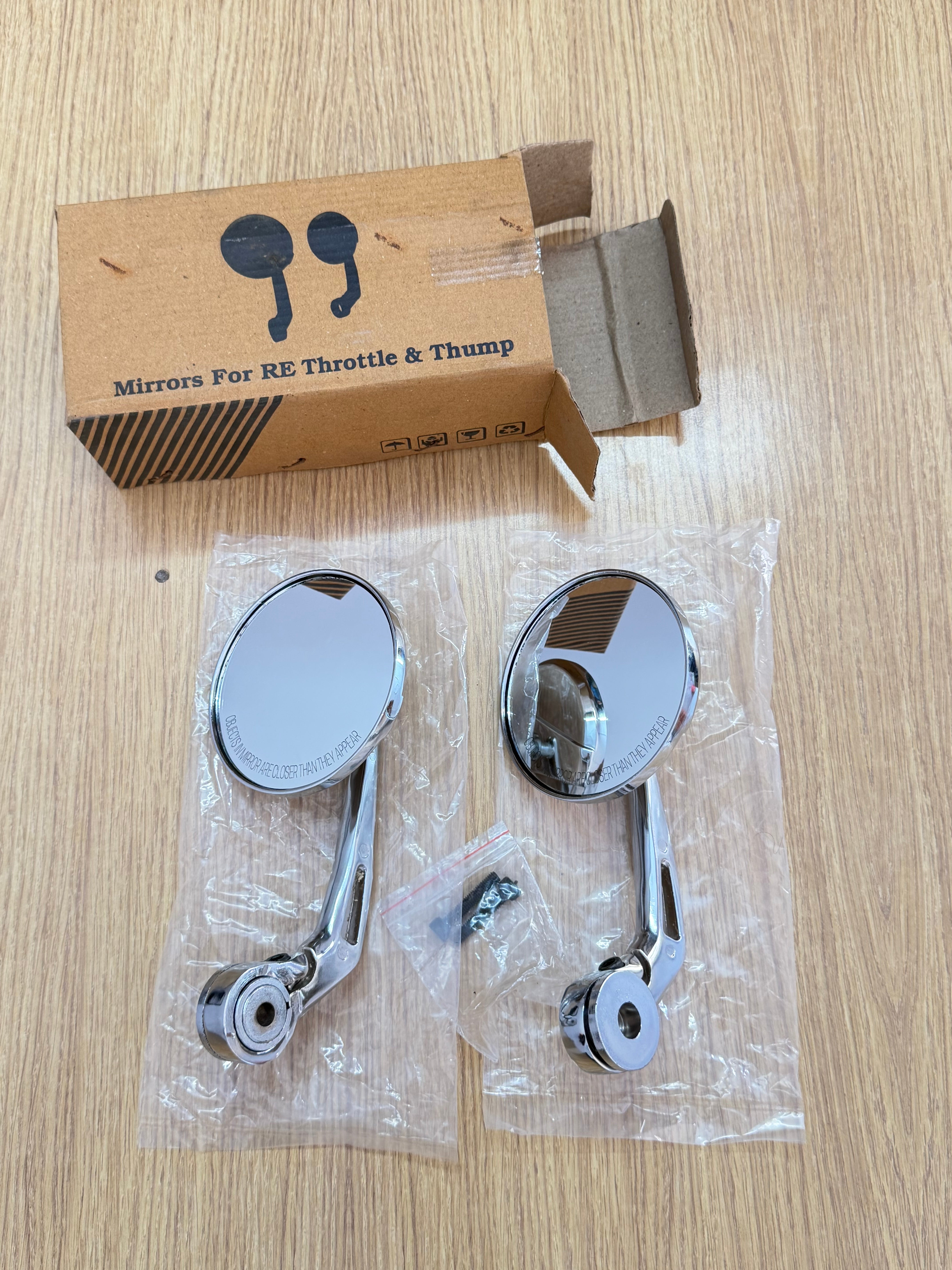 Chrome Bar End Mirror For All Royal Enfield Models