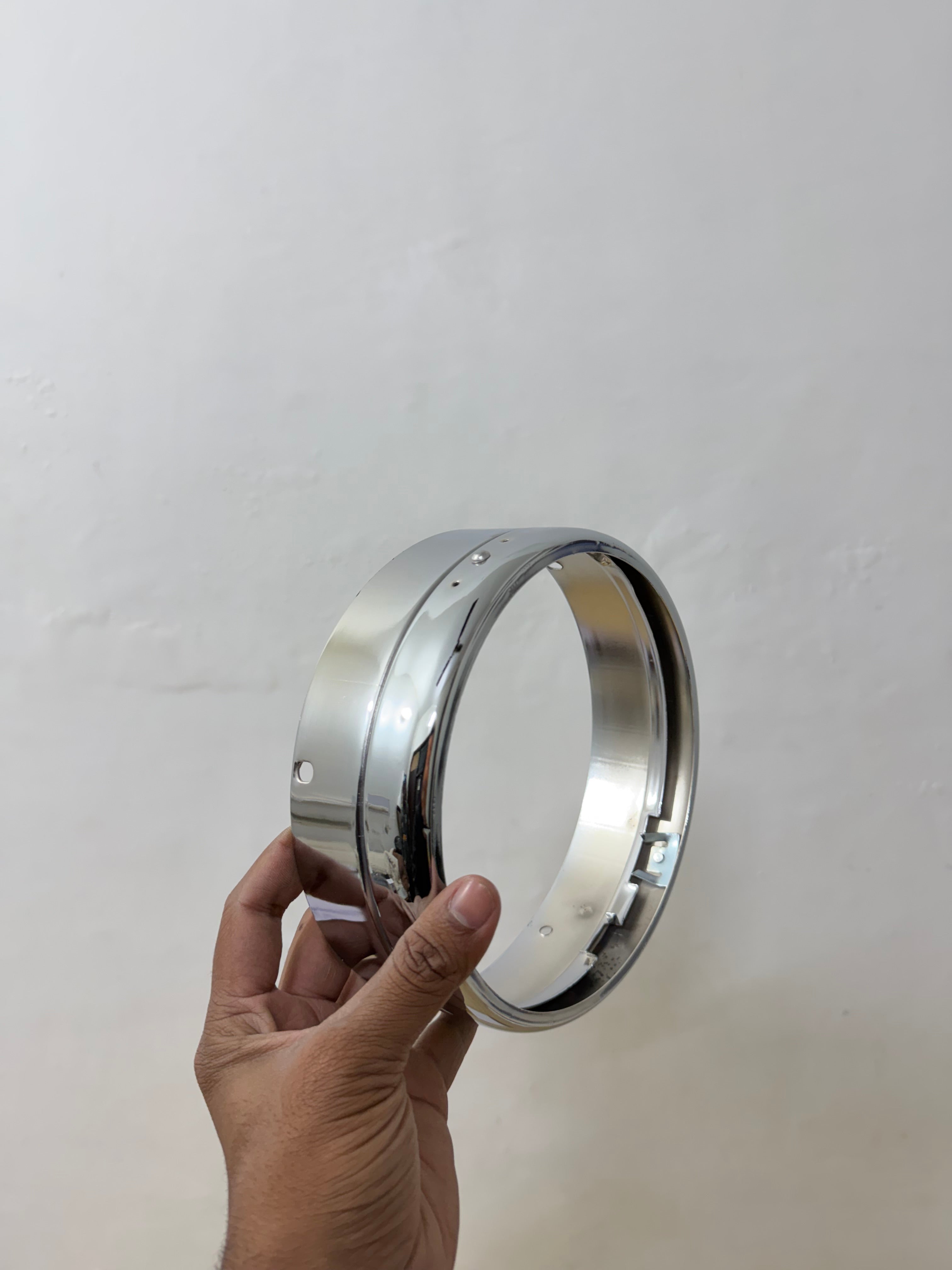 Headlight Double Rim Silver