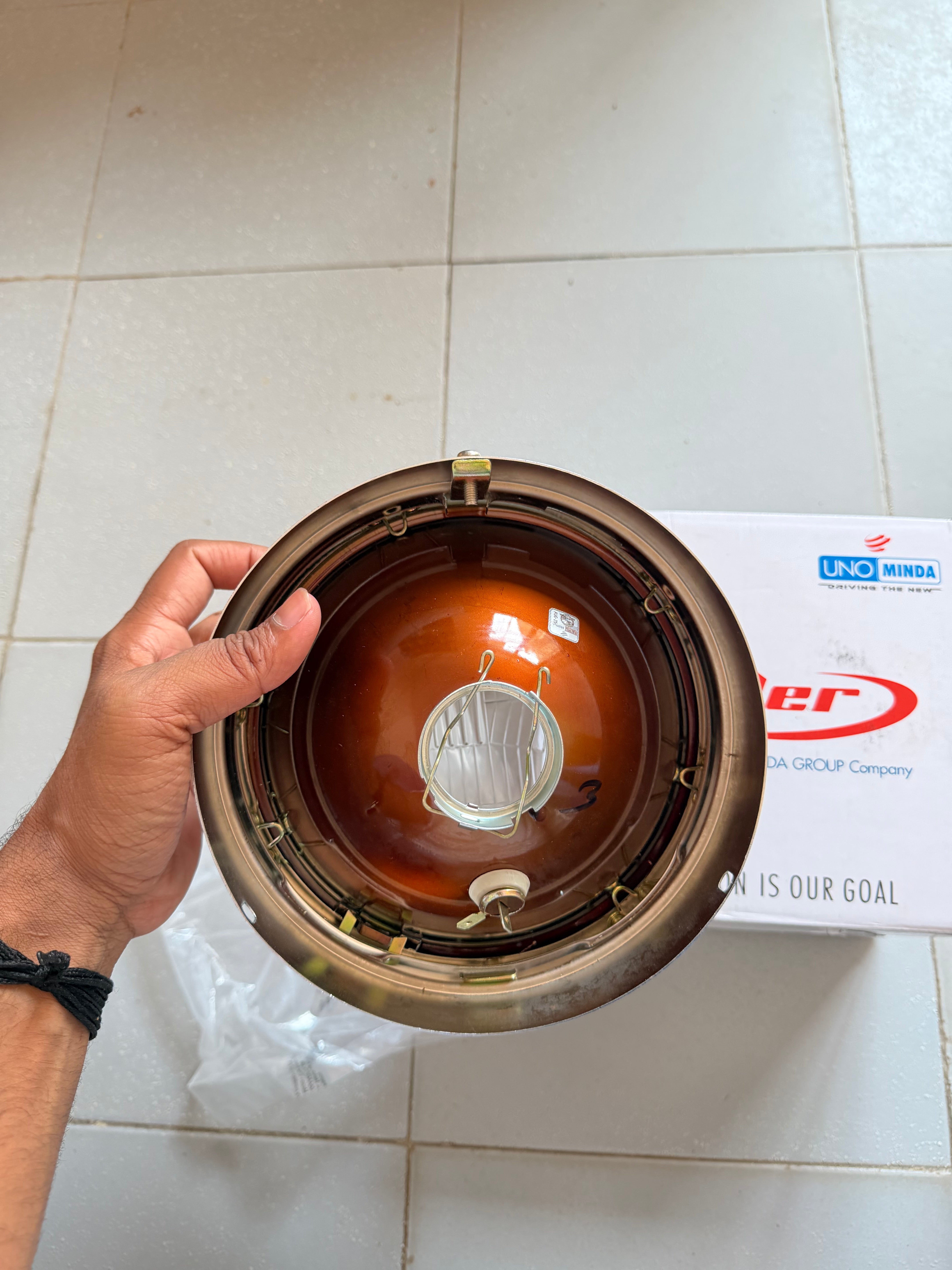 Old Model Headlight With Cap For Royal Enfield all Models