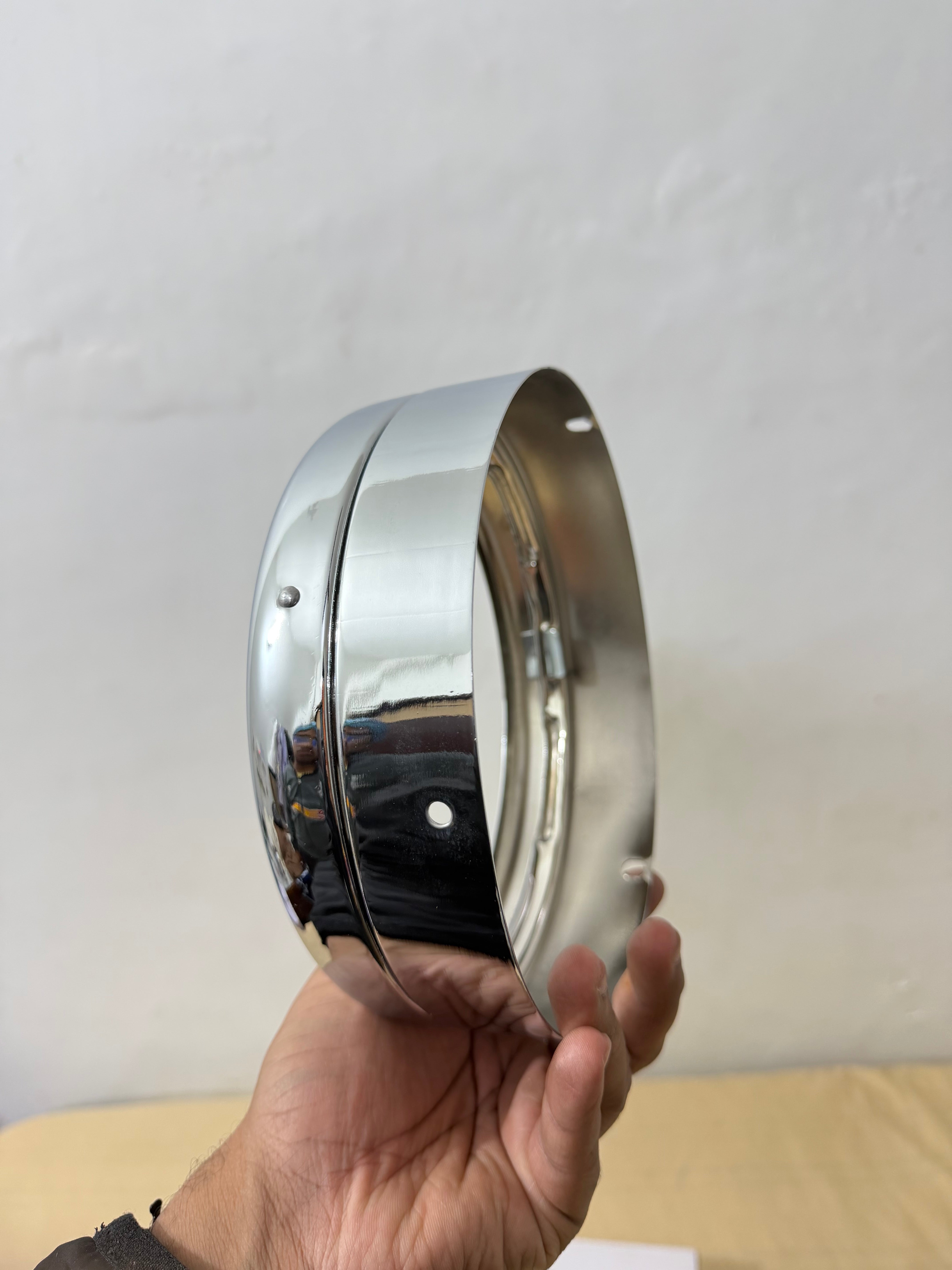 Headlight Double Rim Silver