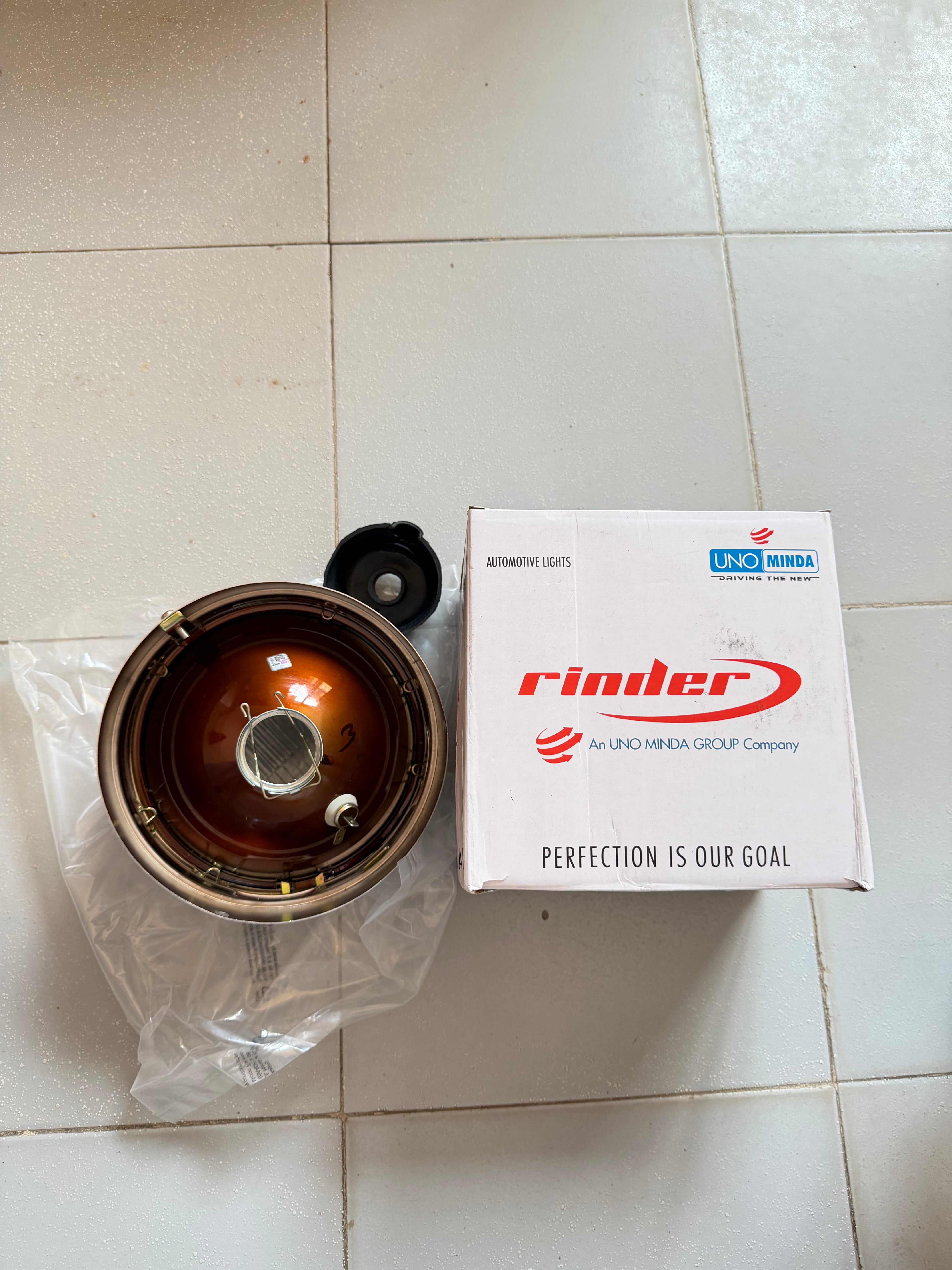 Old Model Headlight With Cap For Royal Enfield all Models