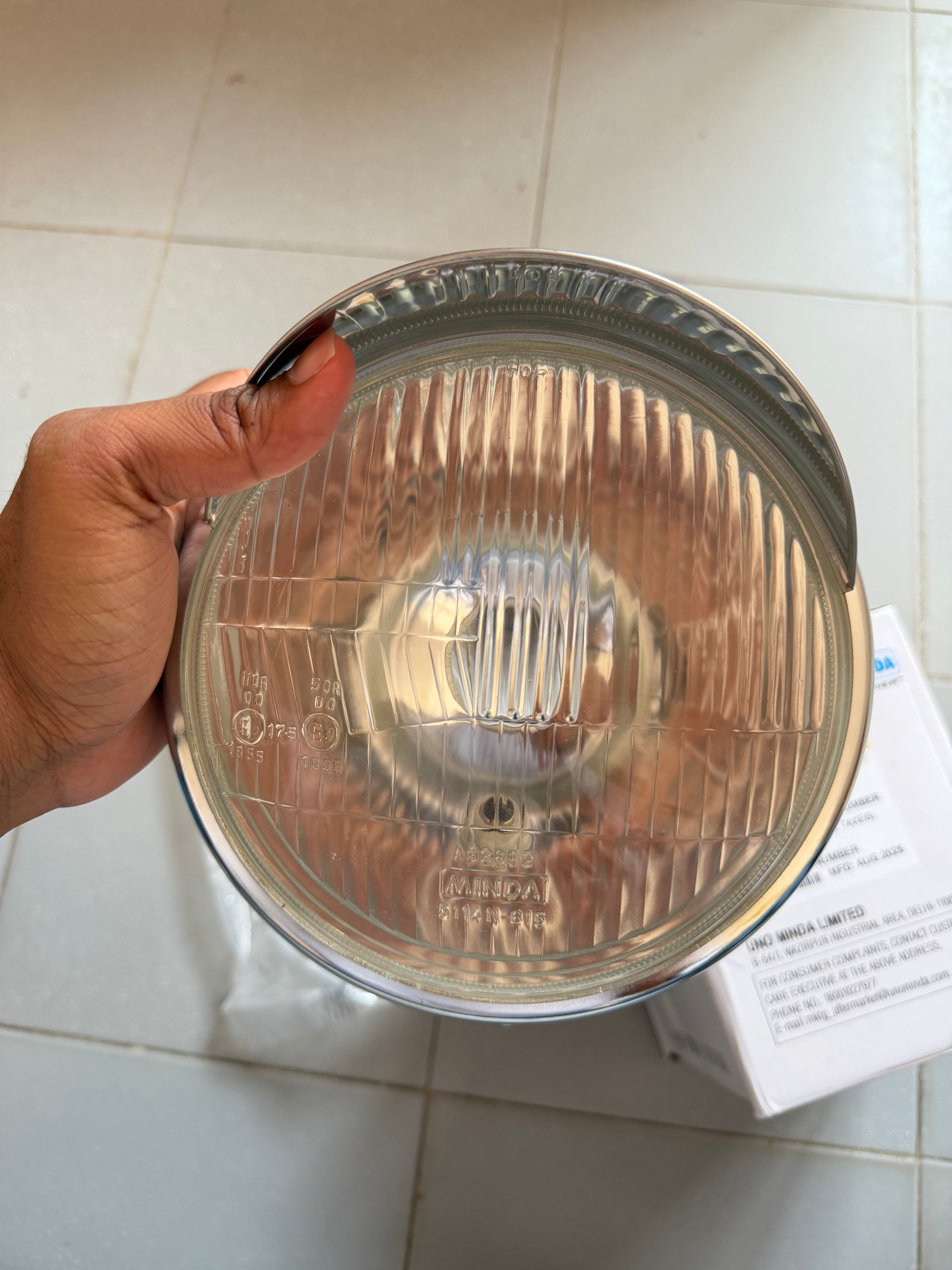 Old Model Headlight With Cap For Royal Enfield all Models
