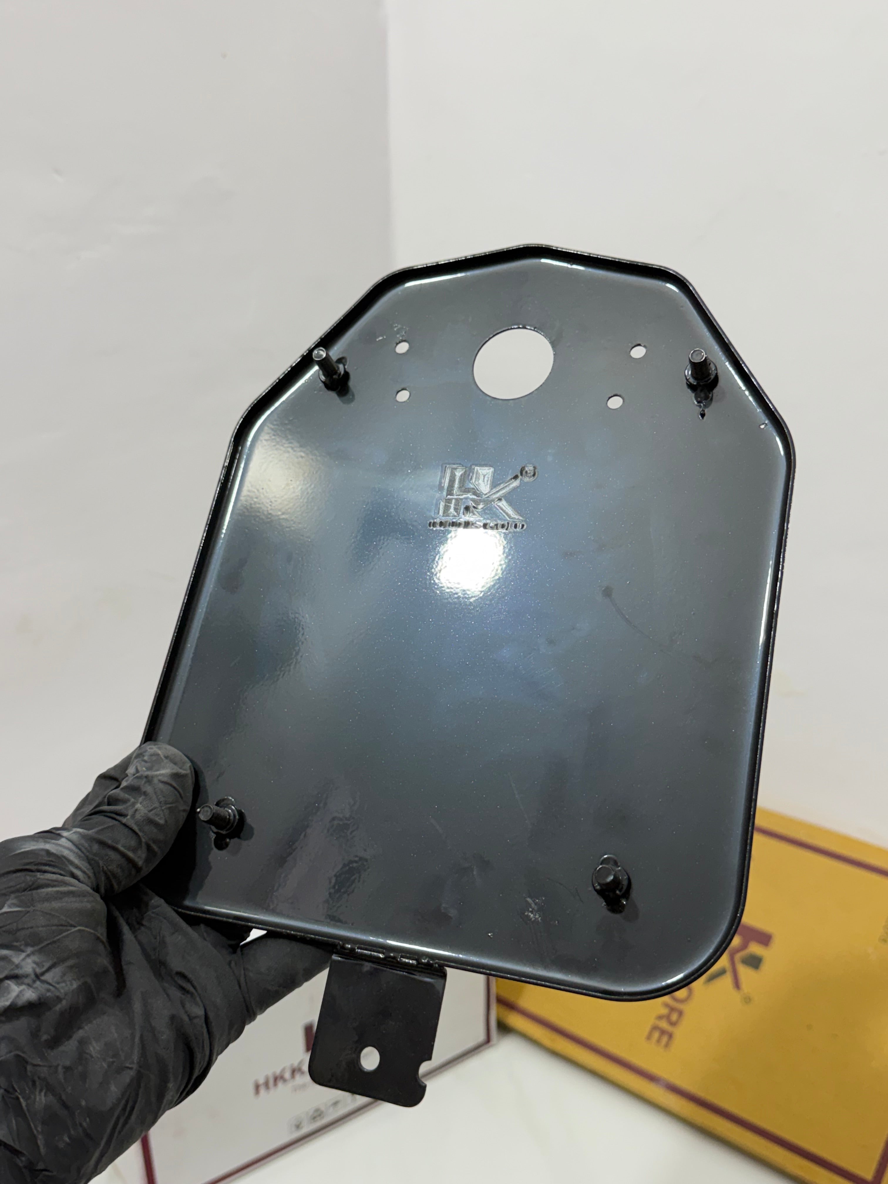 HK Full Black Number Plate & Holder
