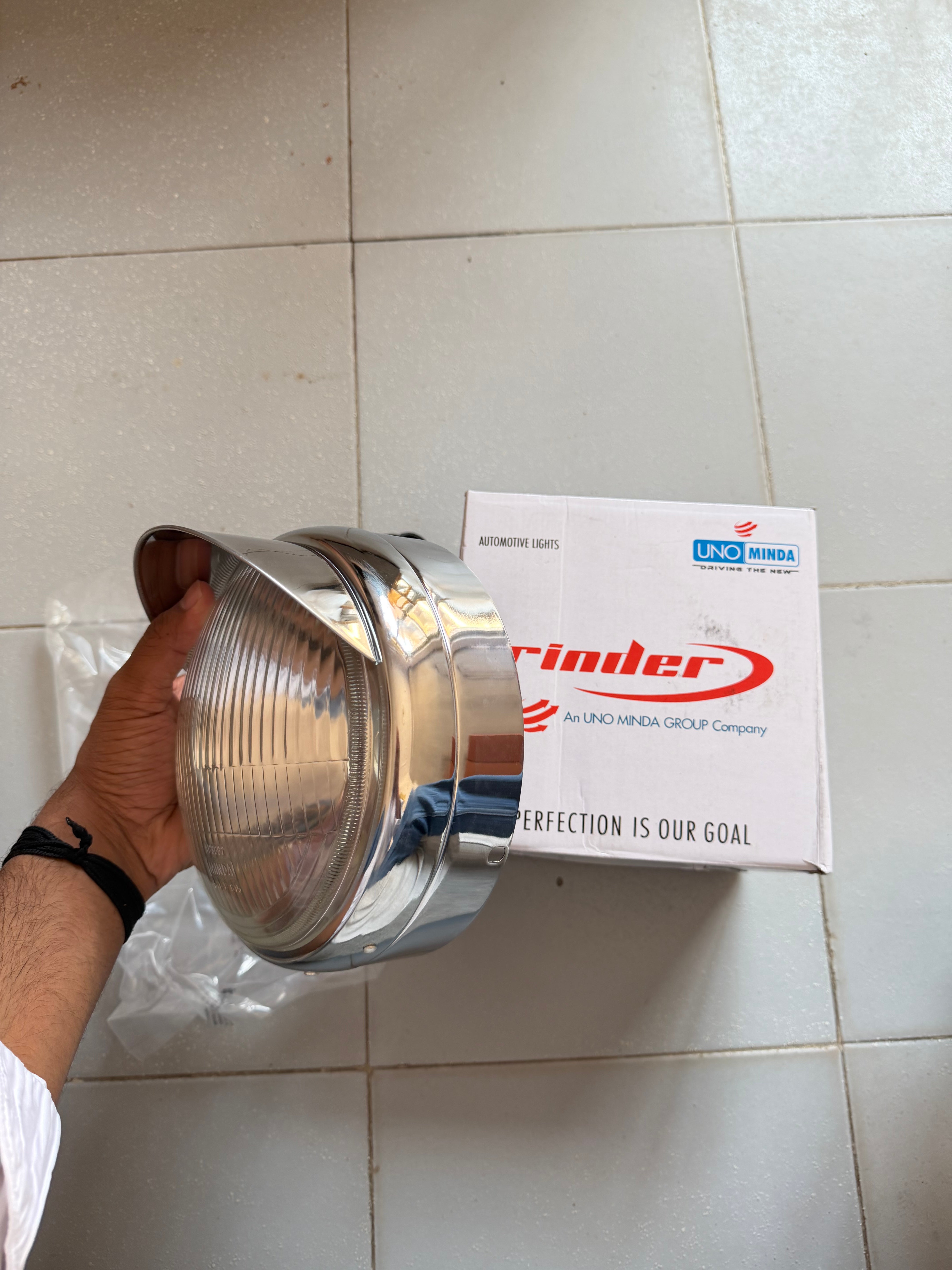 Old Model Headlight With Cap For Royal Enfield all Models