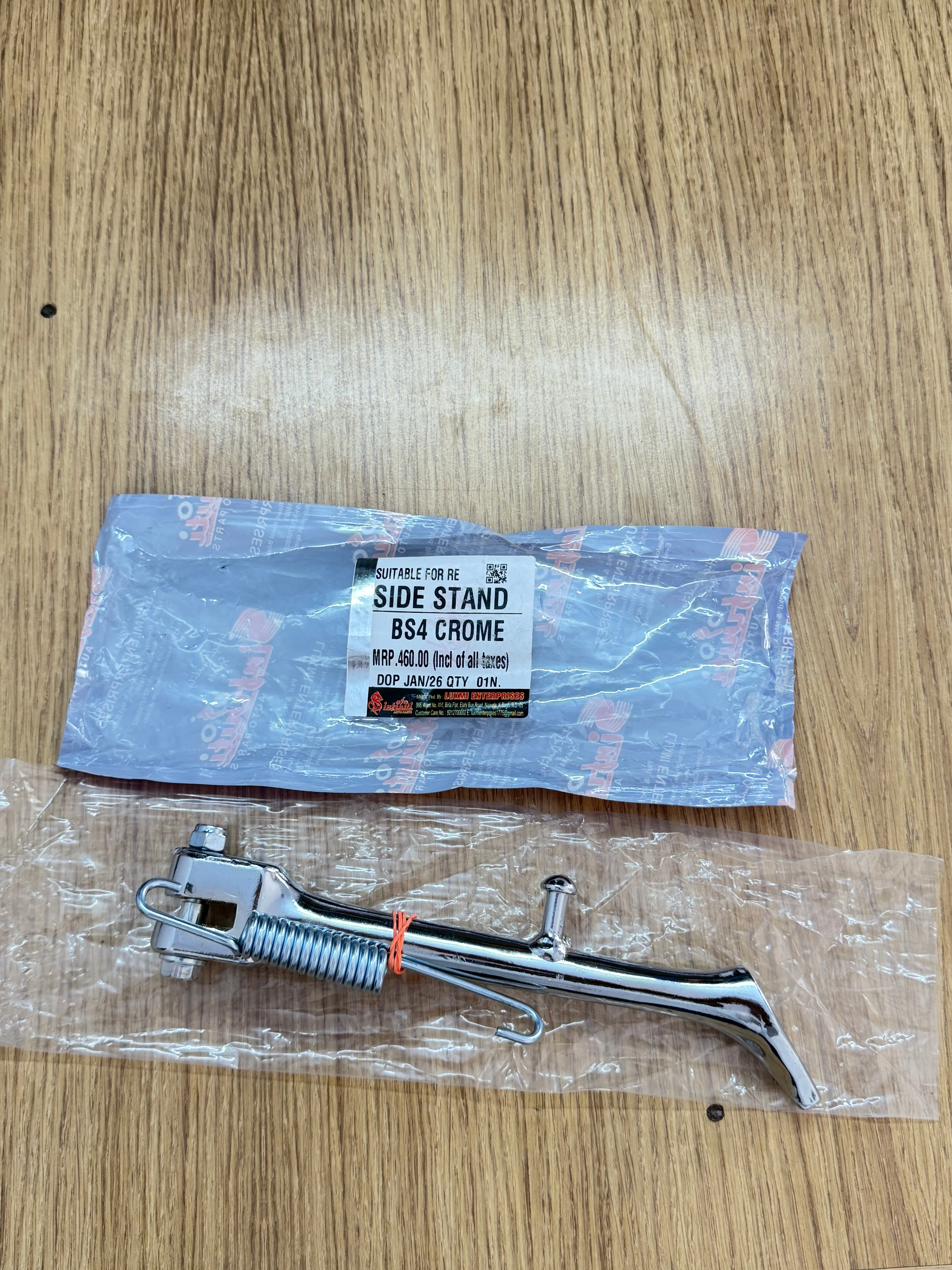 Side Stand For BS4 Model (Chrome)
