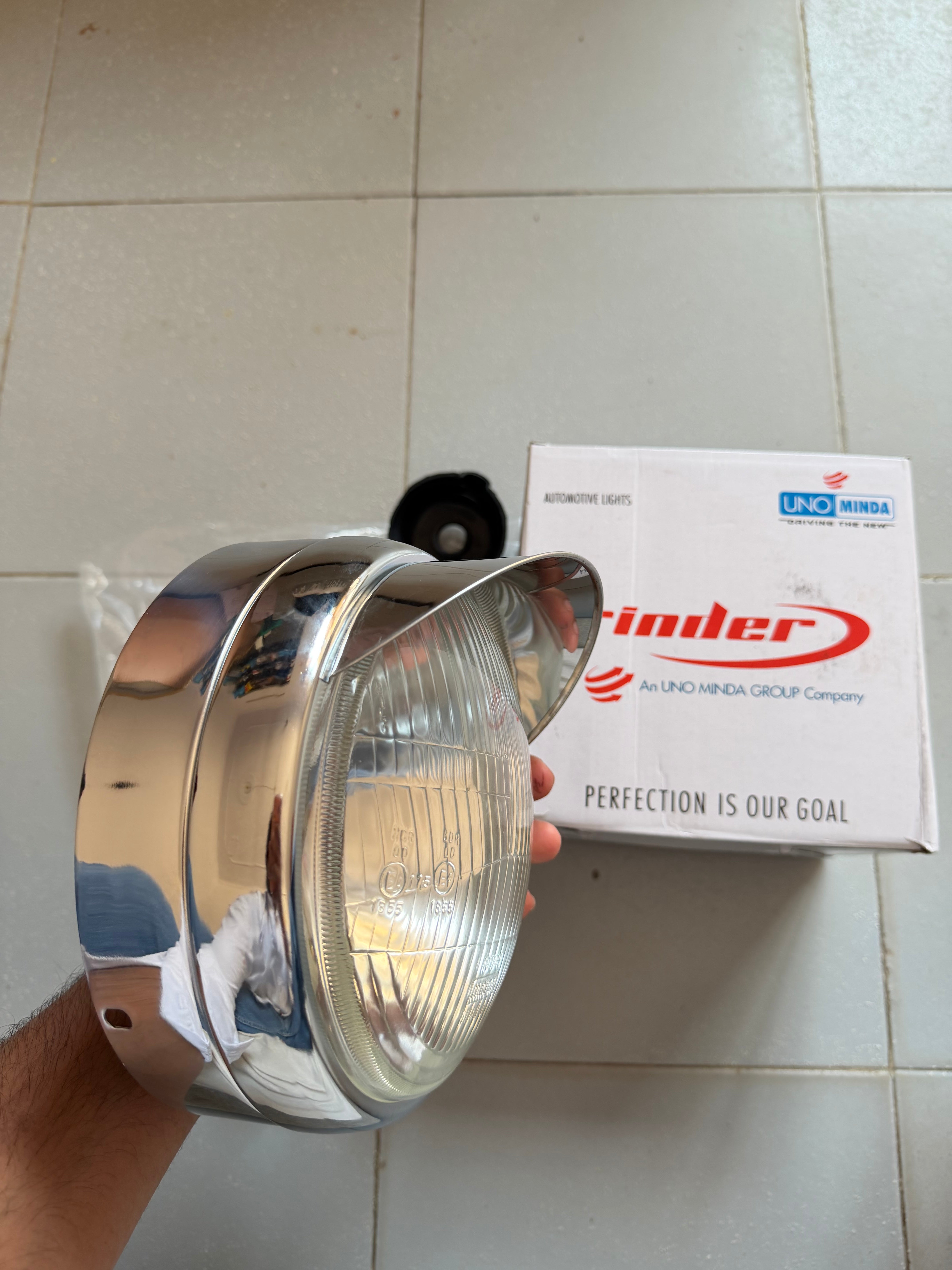 Old Model Headlight With Cap For Royal Enfield all Models