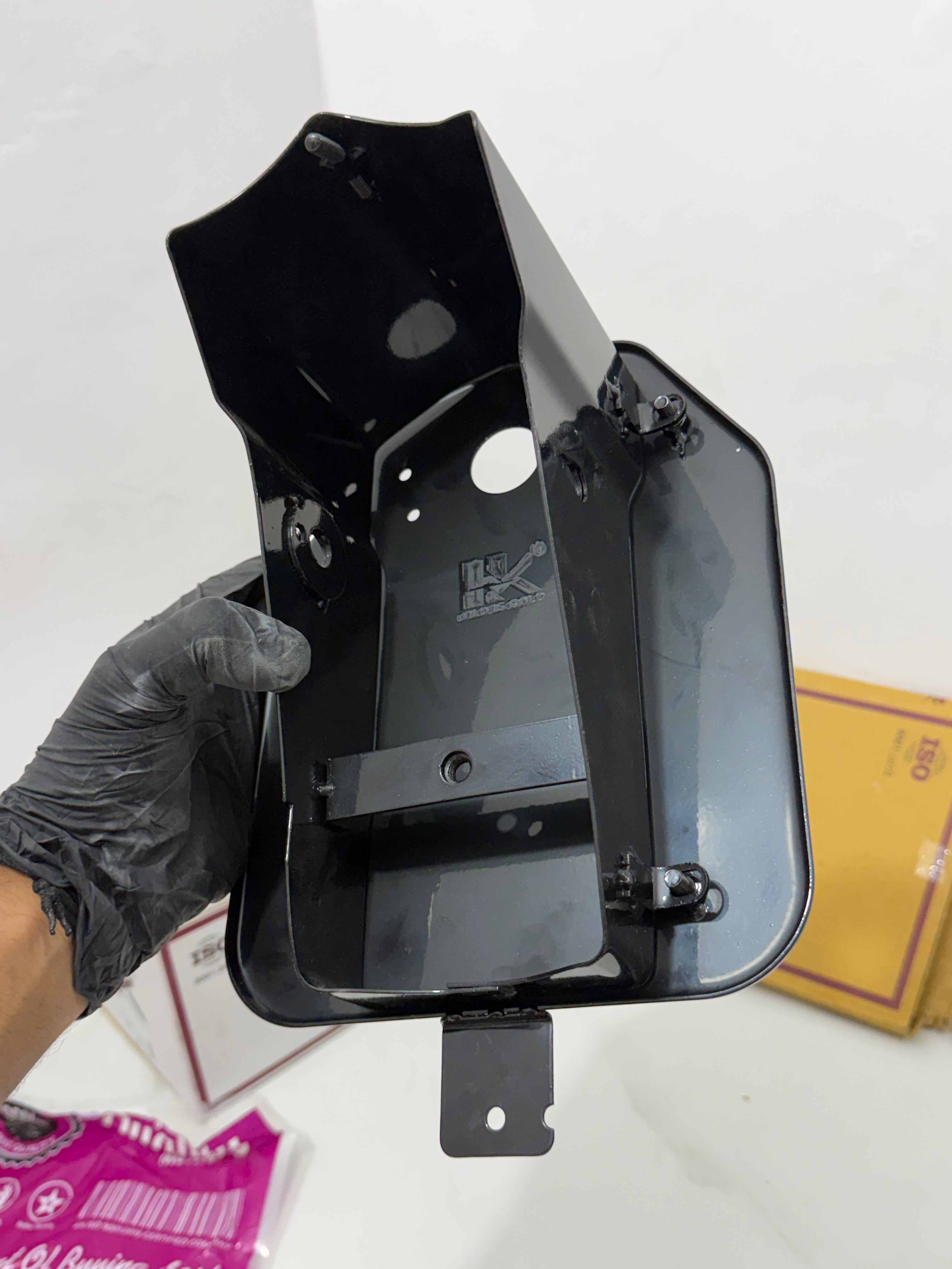 HK Full Black Number Plate & Holder