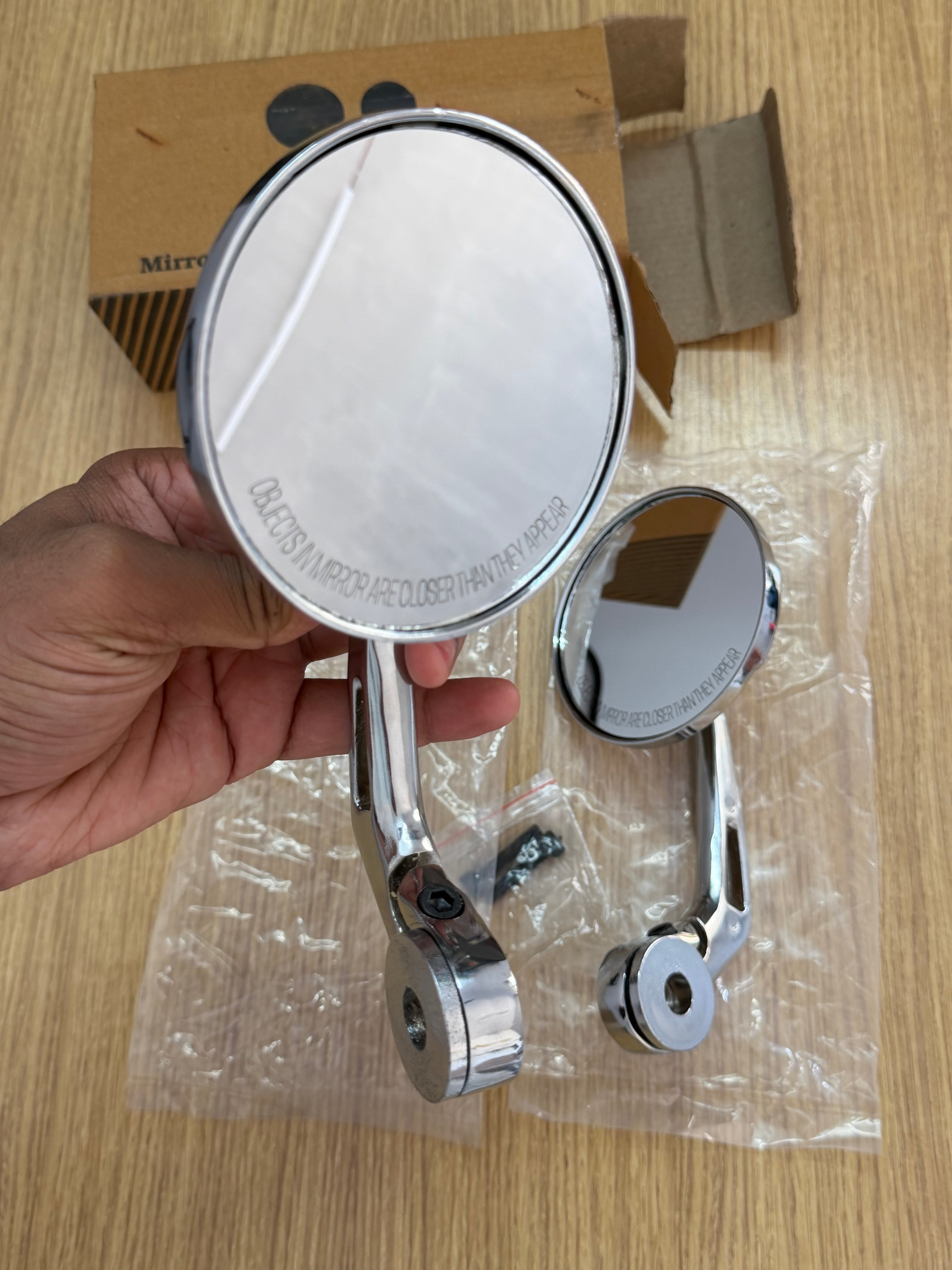 Chrome Bar End Mirror For All Royal Enfield Models