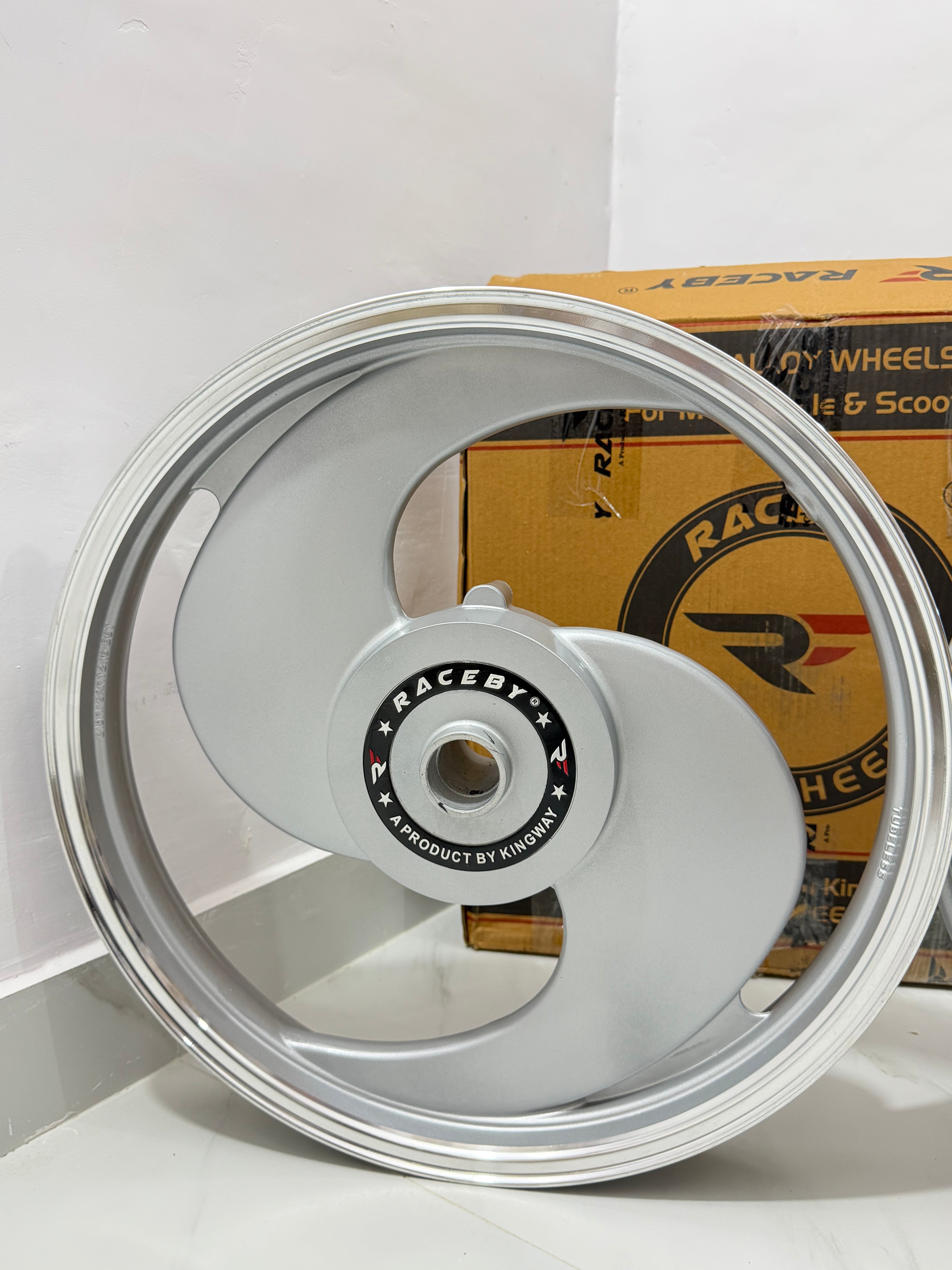 S Alloy Wheels Raceby Silver SIngle Disc (For Battalion Black Only)